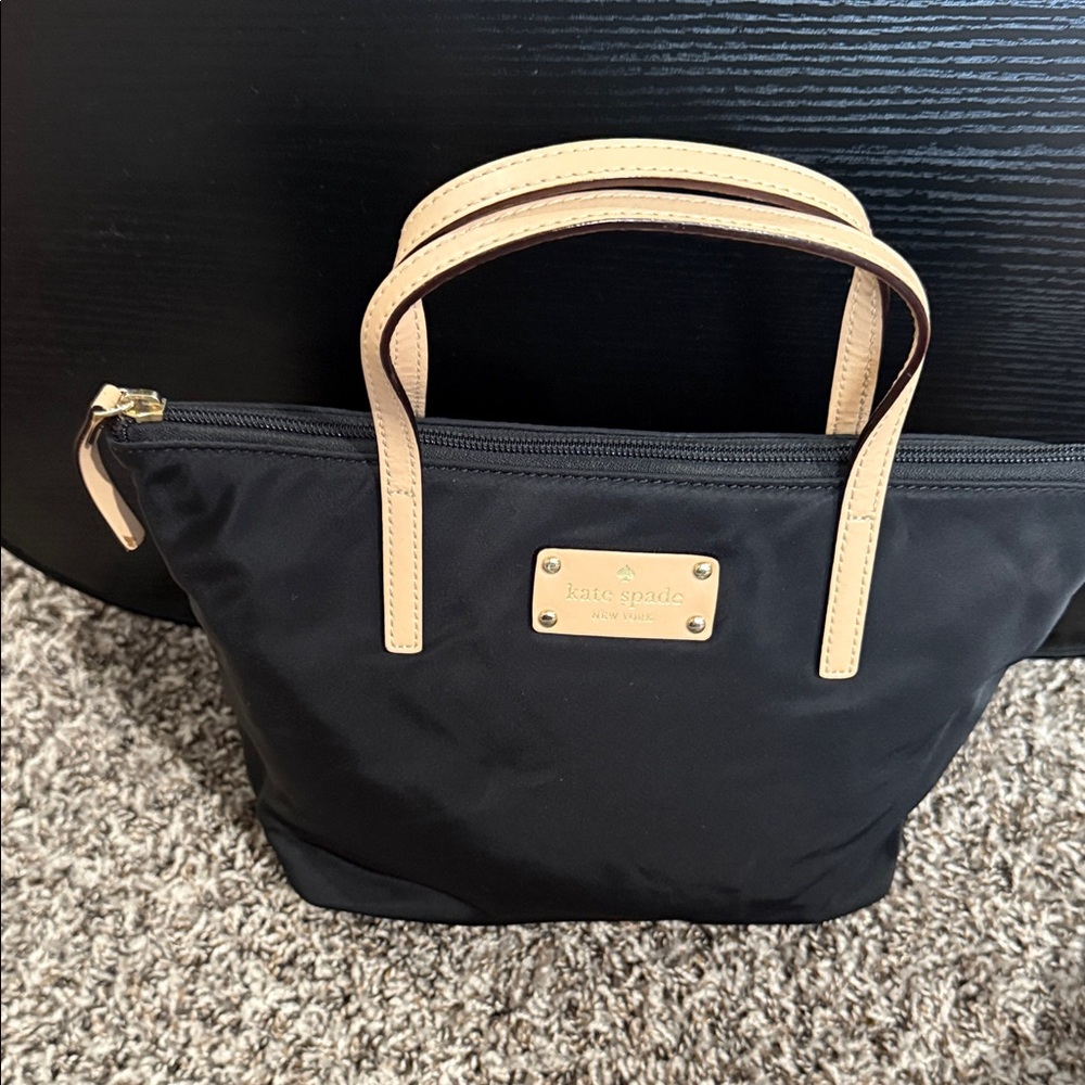Kate Spade Black and Tan Tote with Elegant Design